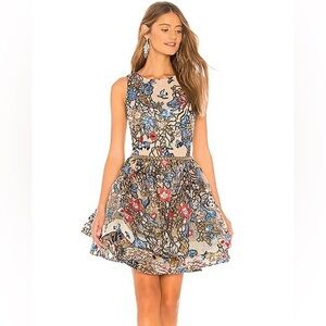 Bronx & Banco Dress Mini Embellished Sequin Floral Party Birds of Paradise Sz L